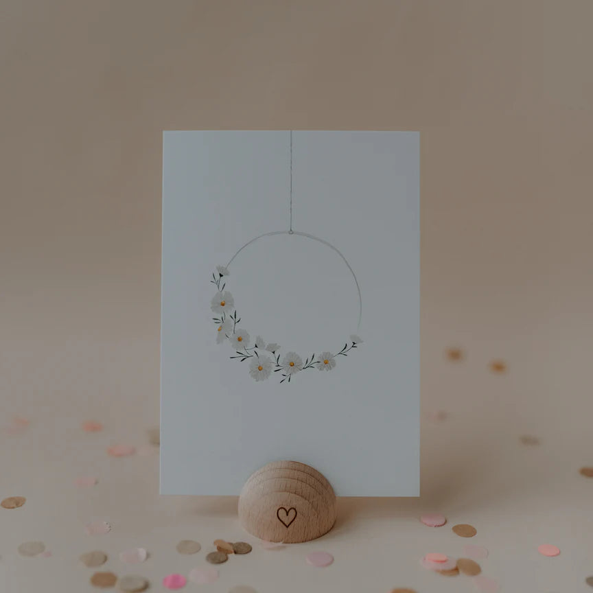 ES Aquarellkarte Flower Wreath