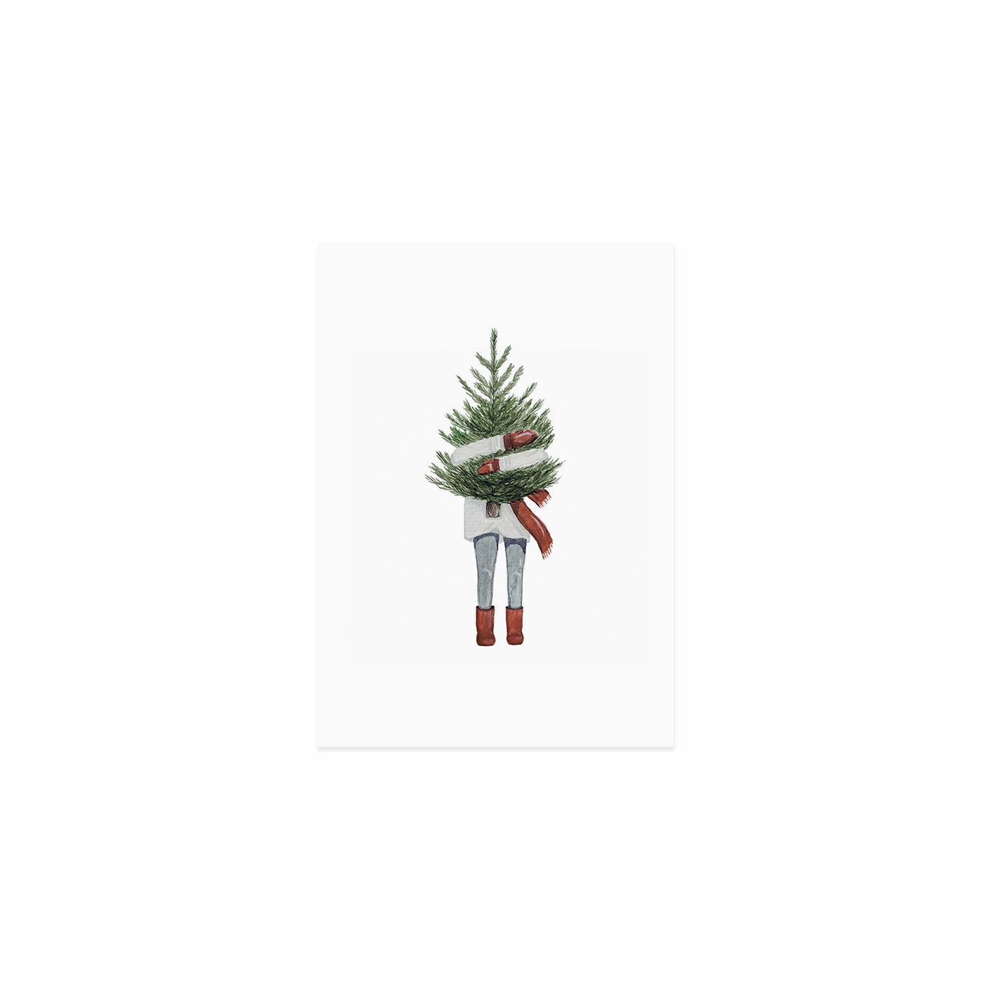 ES Aquarellkarte Christmas Girl