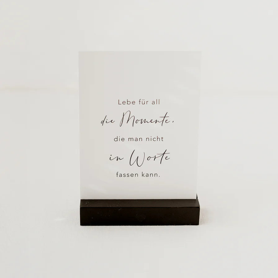 ES Kartenständer Herz schwarz 10,5 cm