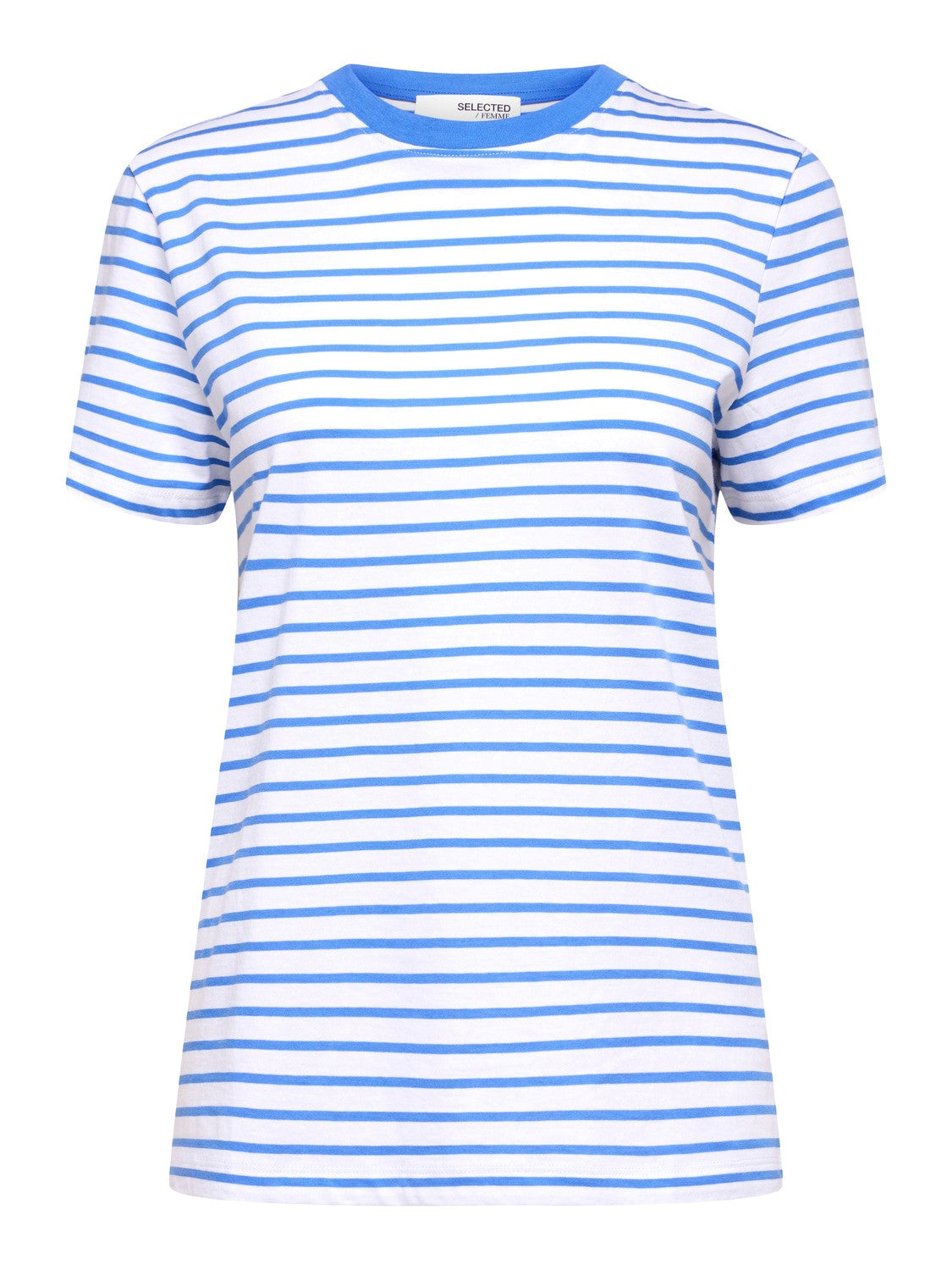 SLFMyessential SS Stripe O-Neck Tee Ultramarine