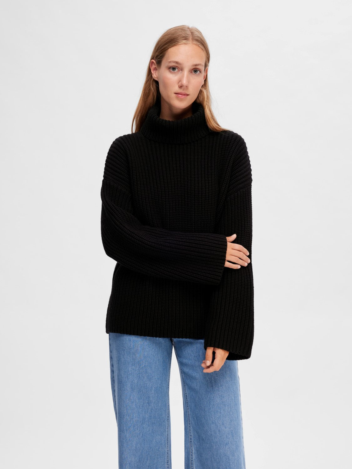 SLFSelma Knit Rollneck Black