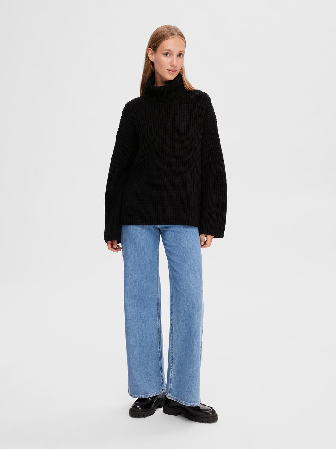 SLFSelma Knit Rollneck Black