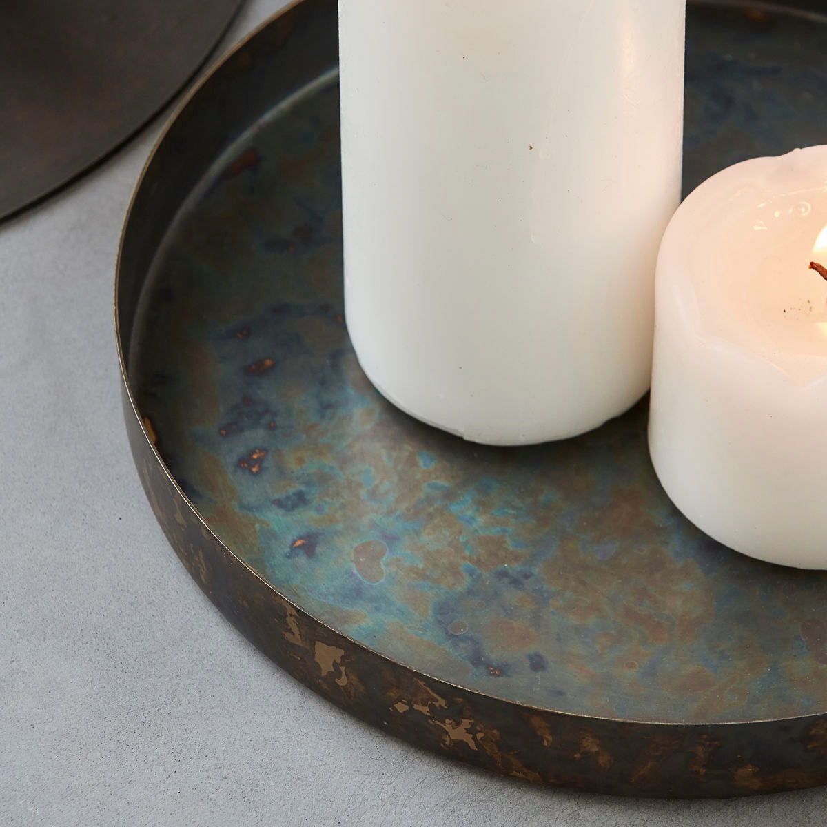 Tablett, Ella, Mattes Eisen/Schwarz