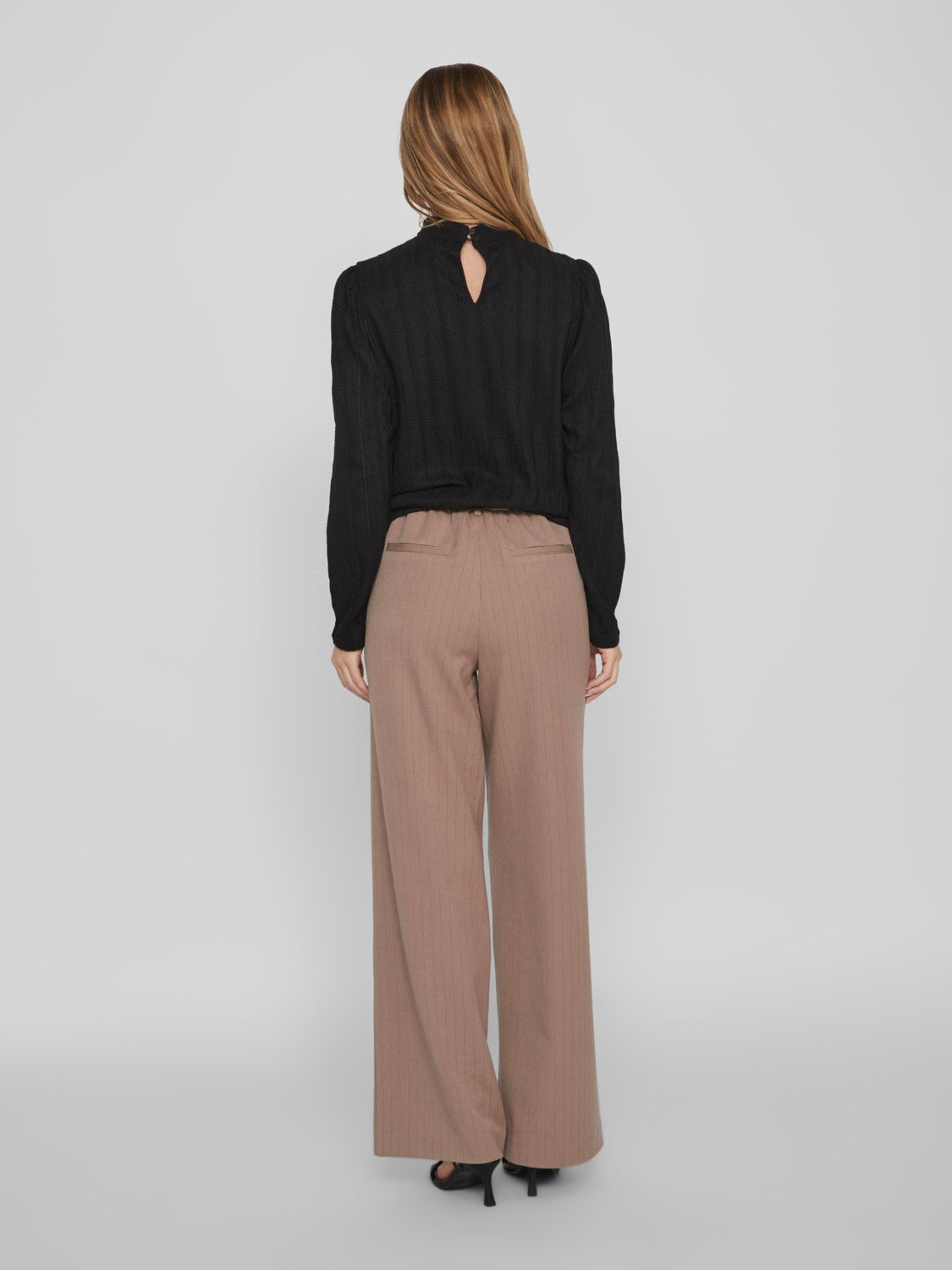 VIVarone Pattern HW Wide Pant Brown Lentil