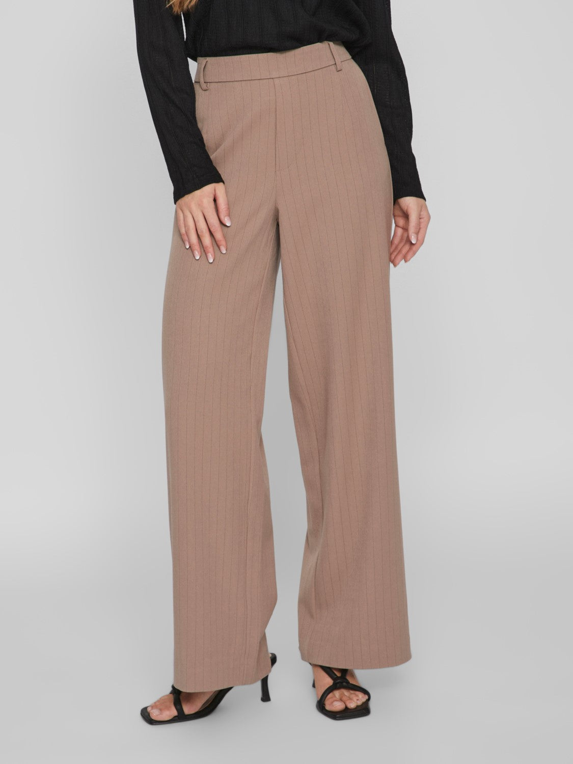 VIVarone Pattern HW Wide Pant Brown Lentil
