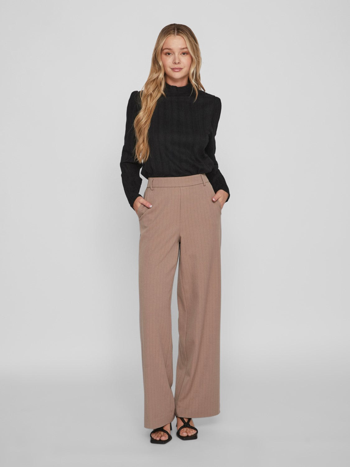 VIVarone Pattern HW Wide Pant Brown Lentil