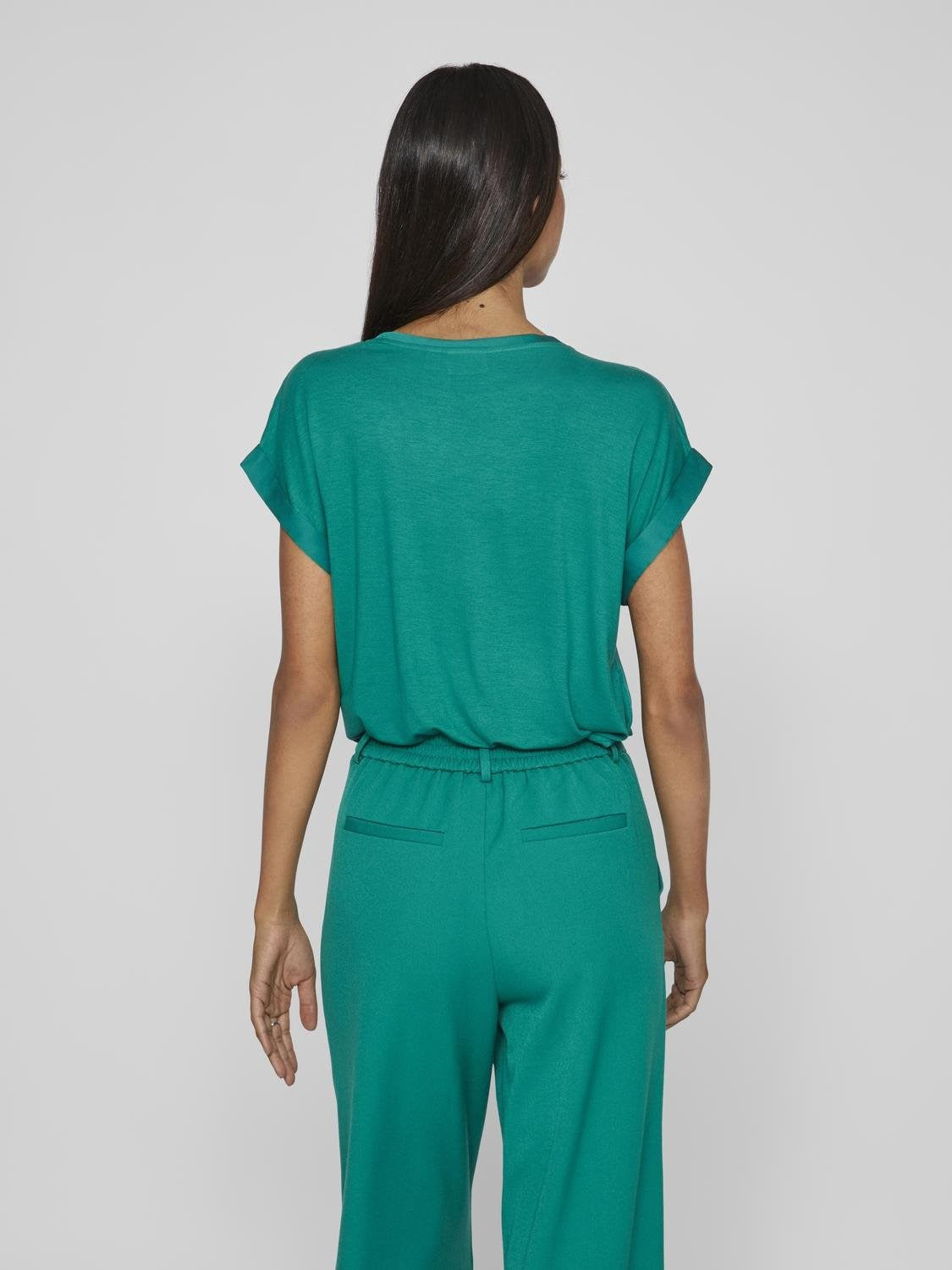VIEllette Satin Top Ultramarine Green
