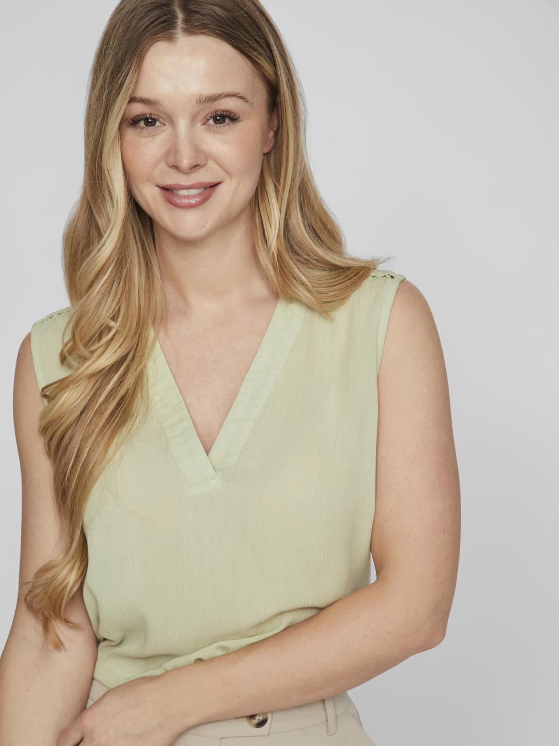 VIEliso V-Neck top Swamp
