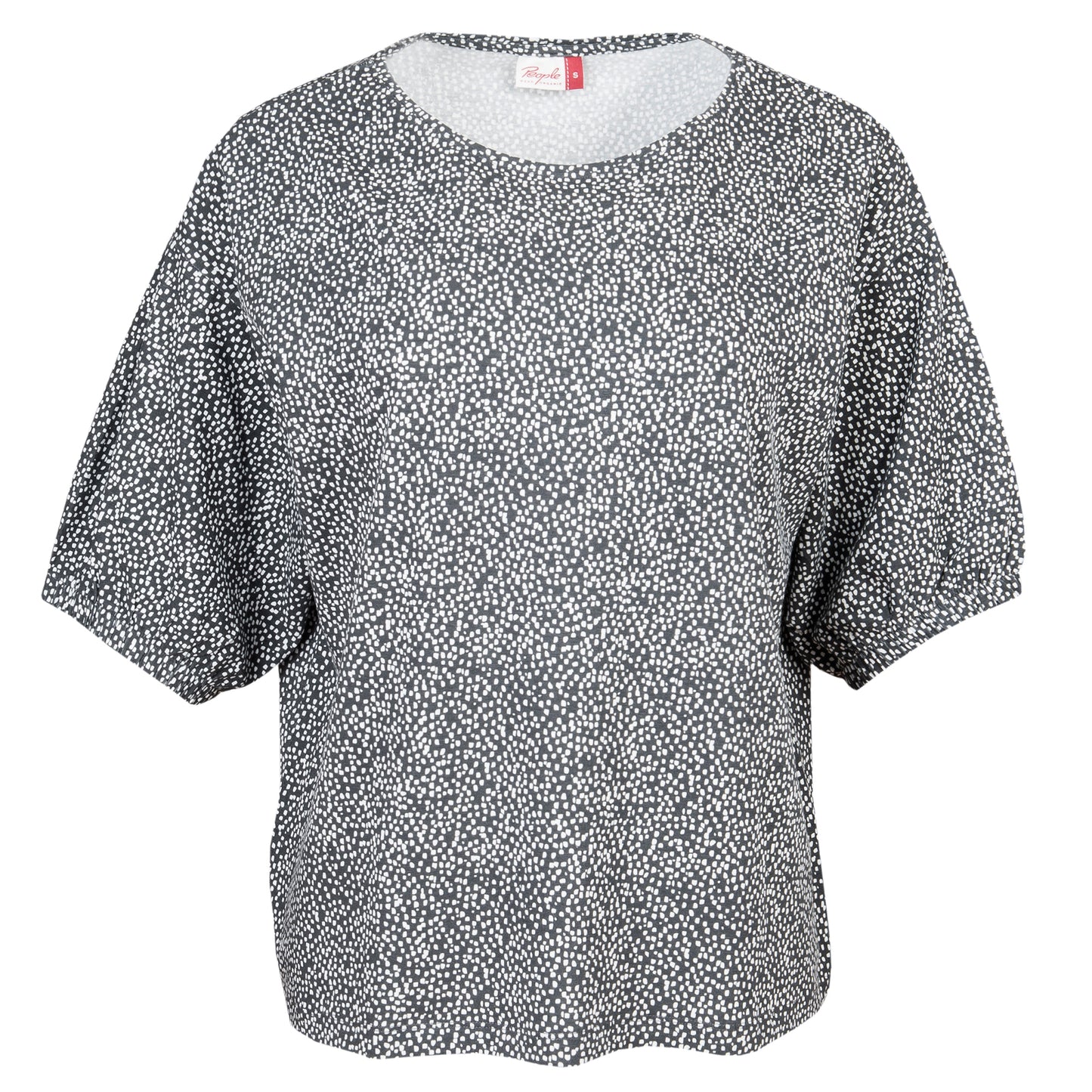 PWO Kurzarmt Shirt Dunkelgrau Tupfen