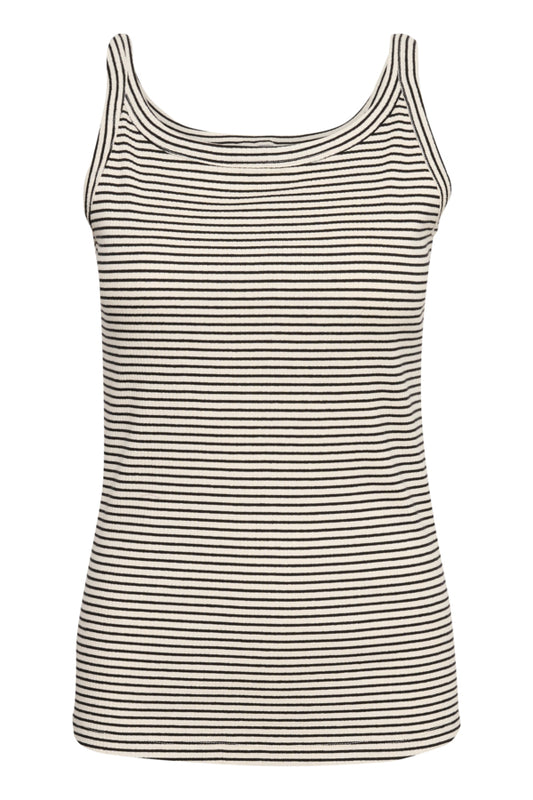 KAKaia Tank Top Chalk/Black Stripe