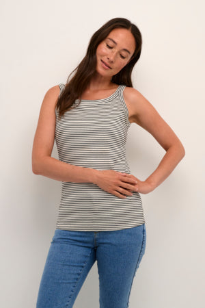 KAKaia Tank Top Chalk/Black Stripe