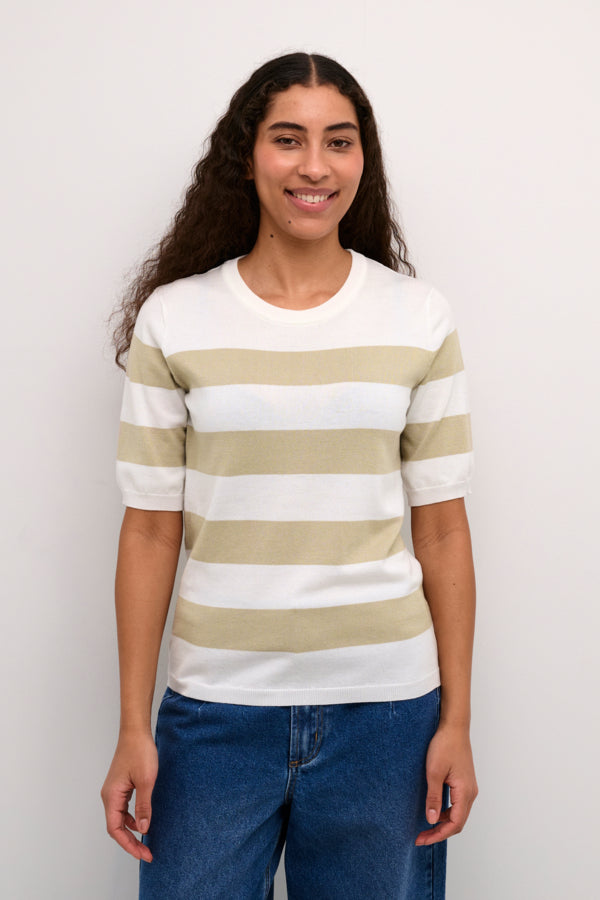 KALizza Striped Knit Chalk Feather Grey