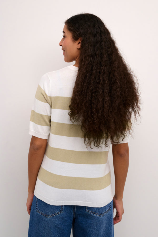 KALizza Striped Knit Chalk Feather Grey