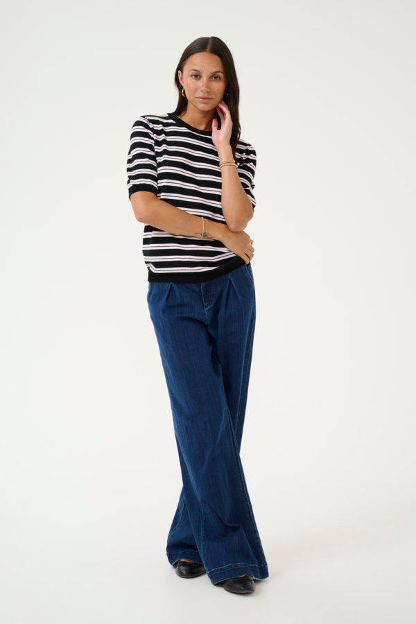KALizza Striped Knit Black Pink