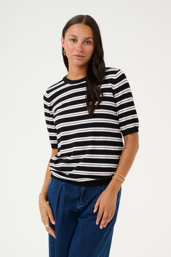 KALizza Striped Knit Black Pink