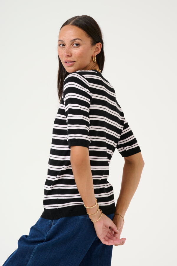 KALizza Striped Knit Black Pink
