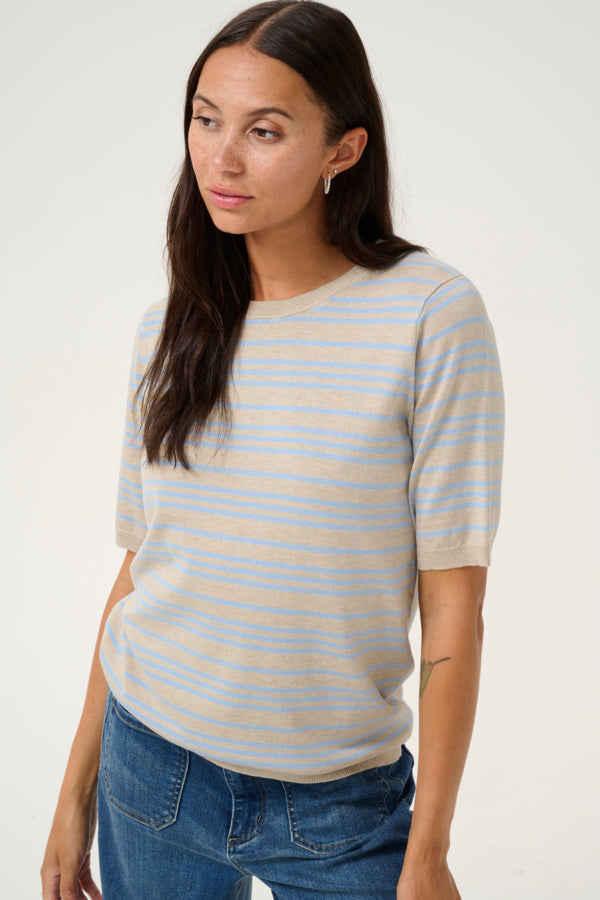 KALizza Striped Knit Soft Chambray