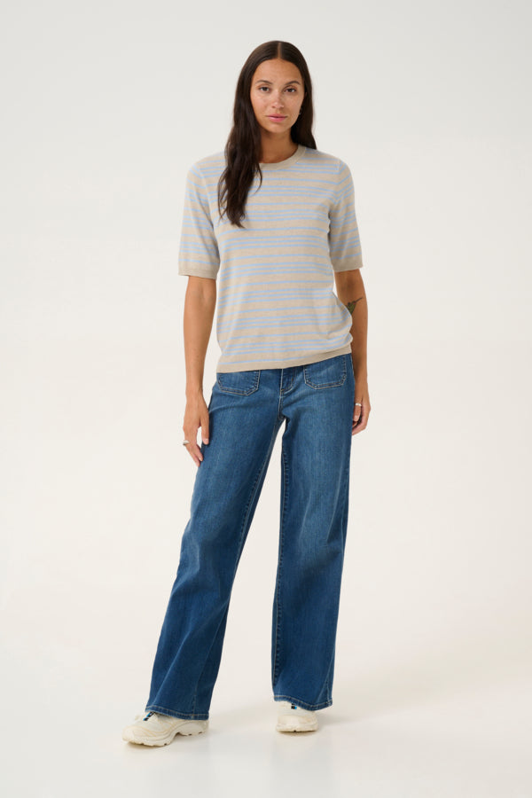 KALizza Striped Knit Soft Chambray