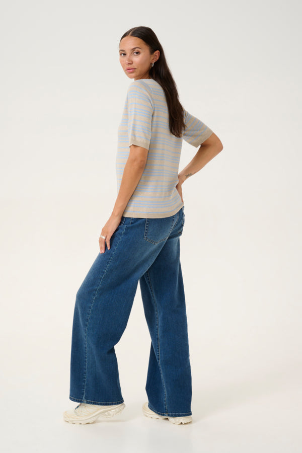 KALizza Striped Knit Soft Chambray