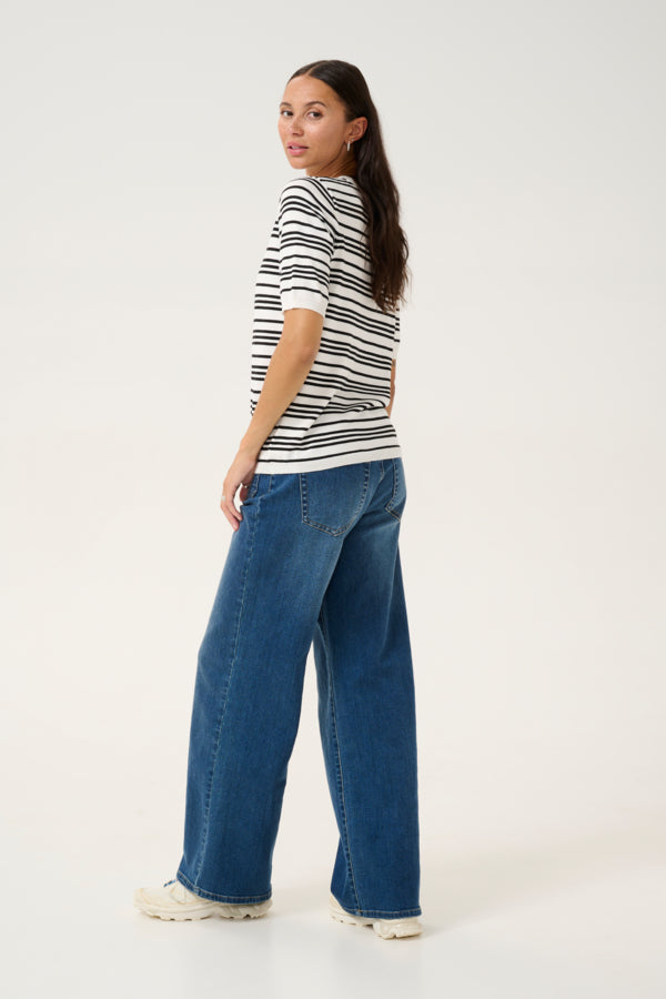 KALizza Striped Knit Chalk Black