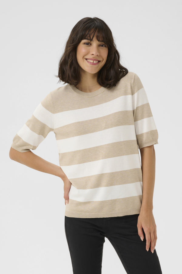 KALizza Striped Knit Feather Grey Chalk