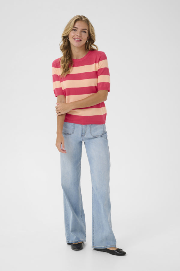 KALizza Striped Knit Rasberry