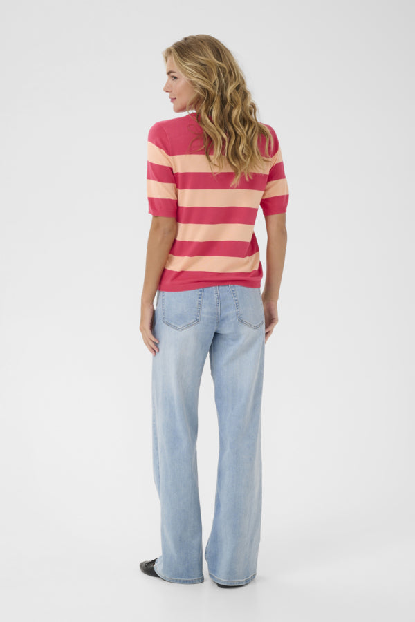 KALizza Striped Knit Rasberry