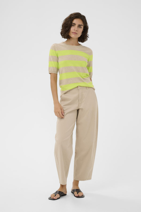 KALizza Striped Knit Feather Gray
