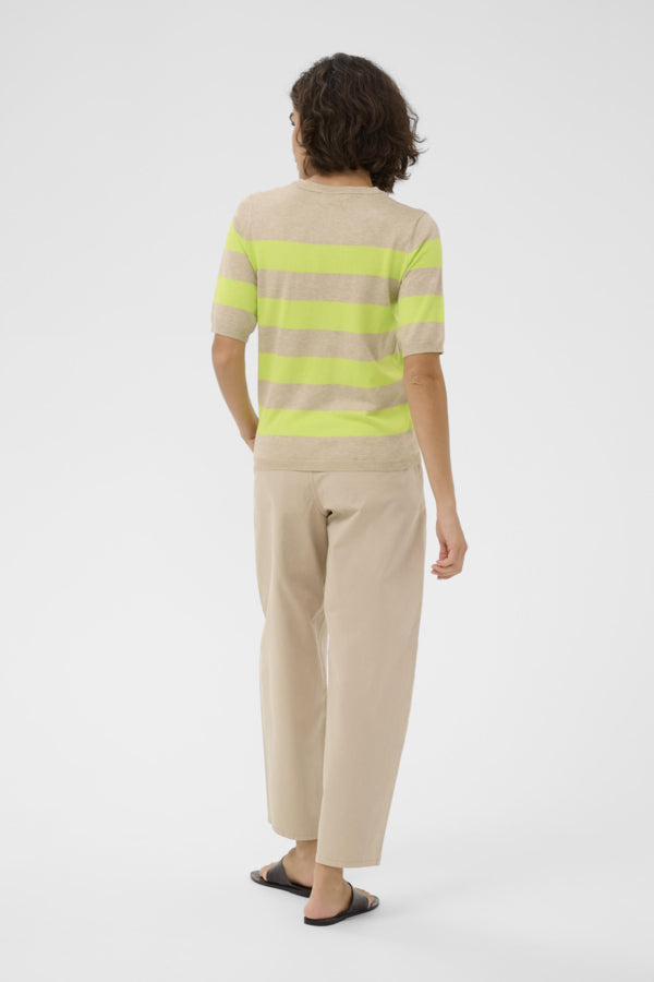 KALizza Striped Knit Feather Gray