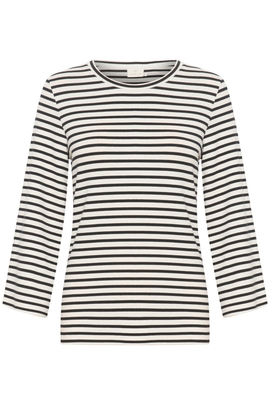 KALiddy 3/4 Sleeve Blouse Chalk Black