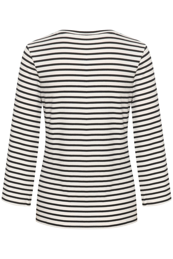 KALiddy 3/4 Sleeve Blouse Chalk Black