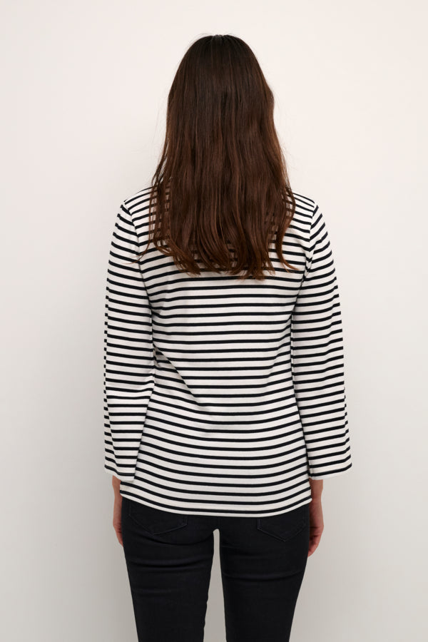 KALiddy 3/4 Sleeve Blouse Chalk Black