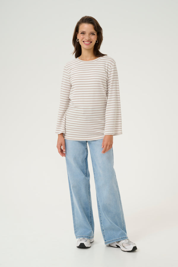 KALiddy 3/4 Sleeve Blouse Chalk Feather Gray