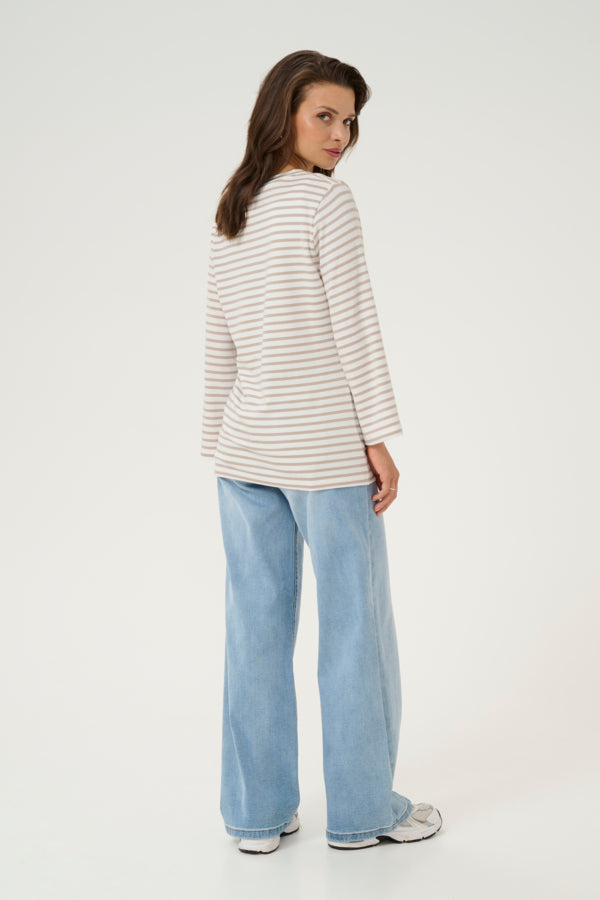 KALiddy 3/4 Sleeve Blouse Chalk Feather Gray