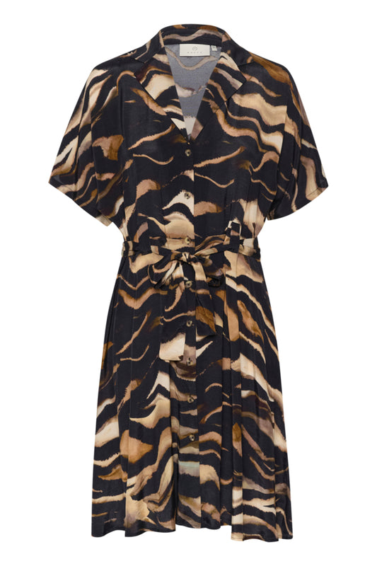 KALaila Dress Black/Brown Tiger