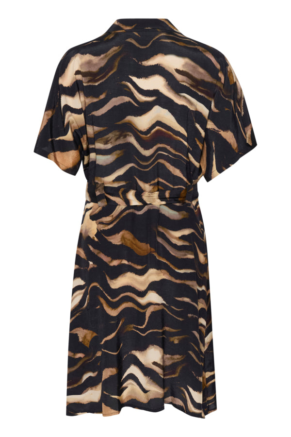 KALaila Dress Black/Brown Tiger