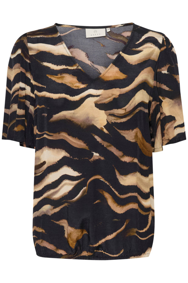 KALaila Blouse Brown Tiger Print