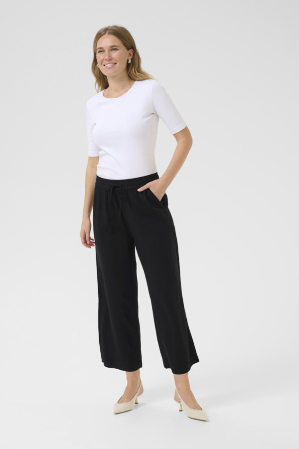 KAMilia Cropped Wide Pants Black