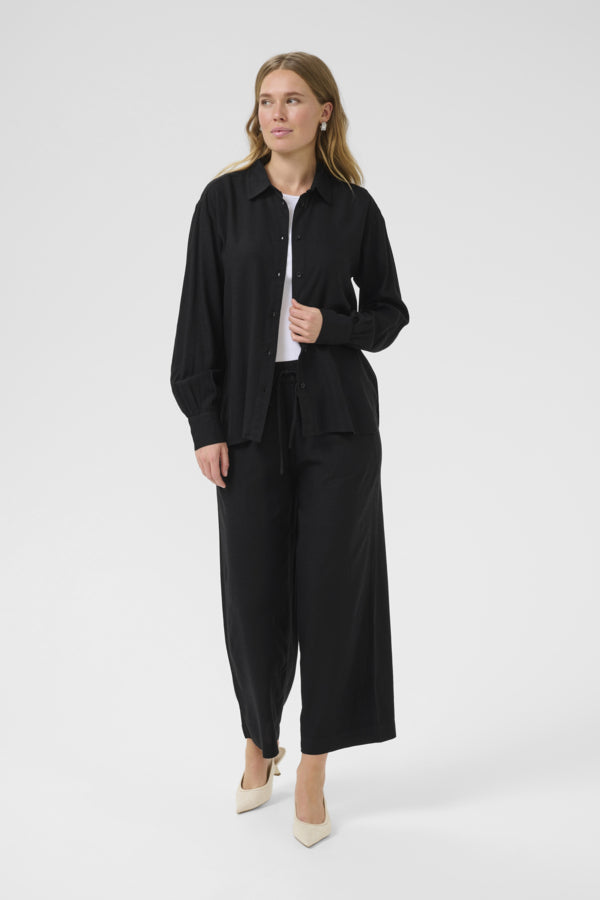 KAMilia Cropped Wide Pants Black