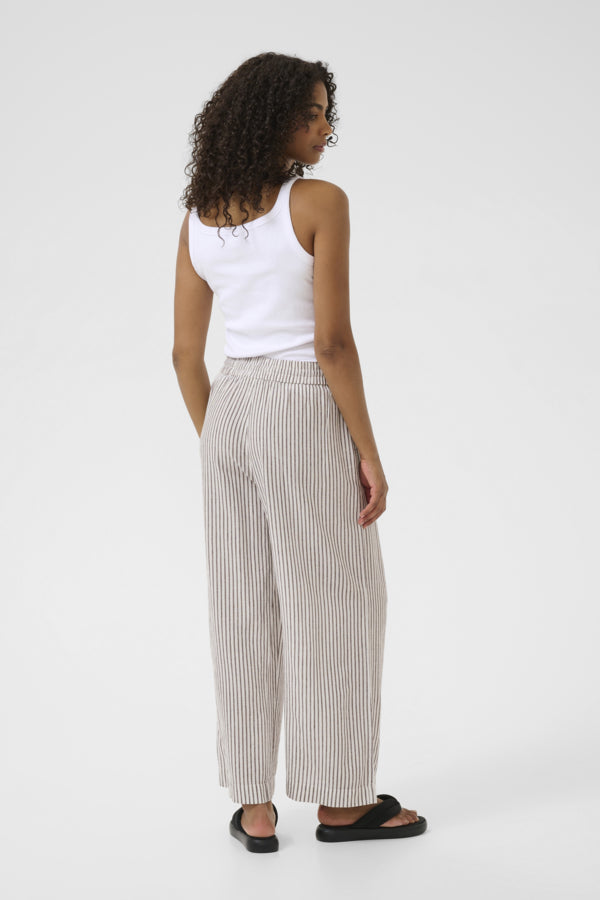 KAMilia Cropped Wide Pants Chalk Stripe