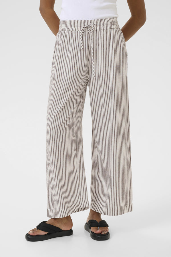 KAMilia Cropped Wide Pants Chalk Stripe
