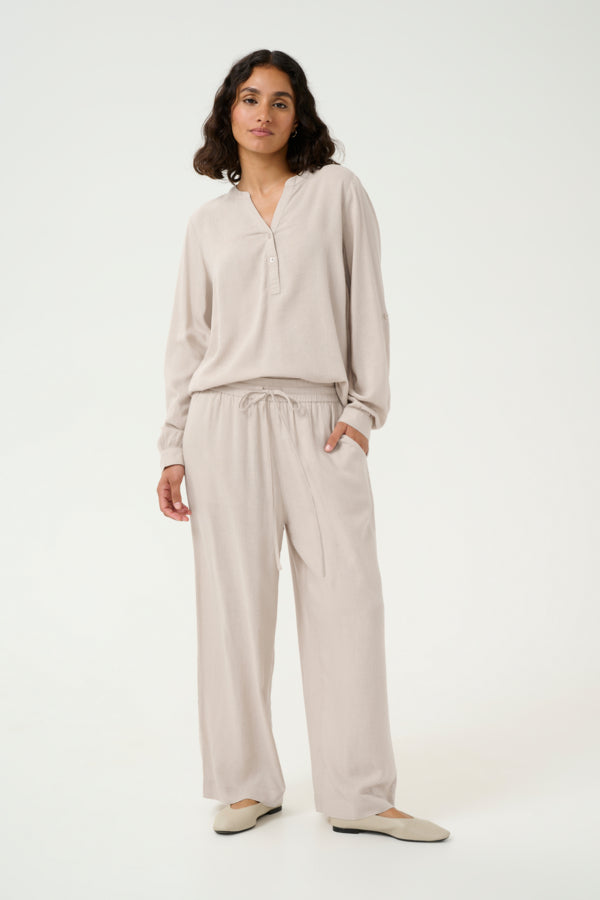 KAMilia Cropped Wide Pants Feather Gray