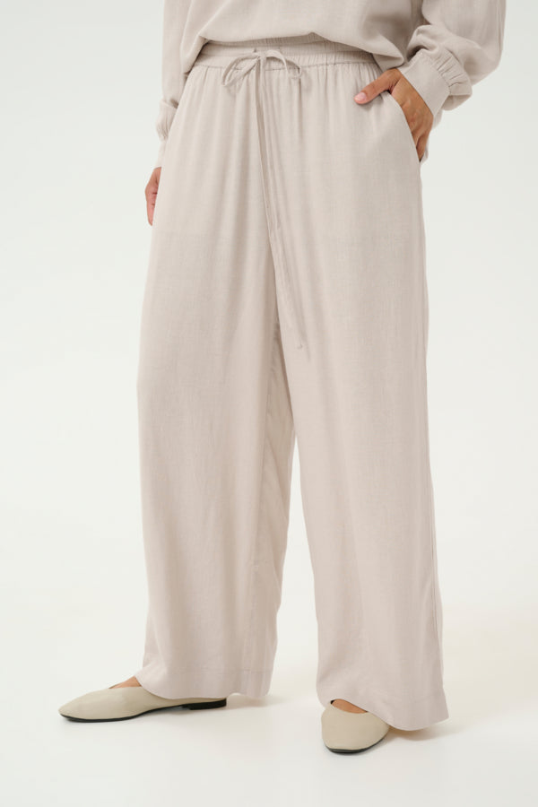 KAMilia Cropped Wide Pants Feather Gray
