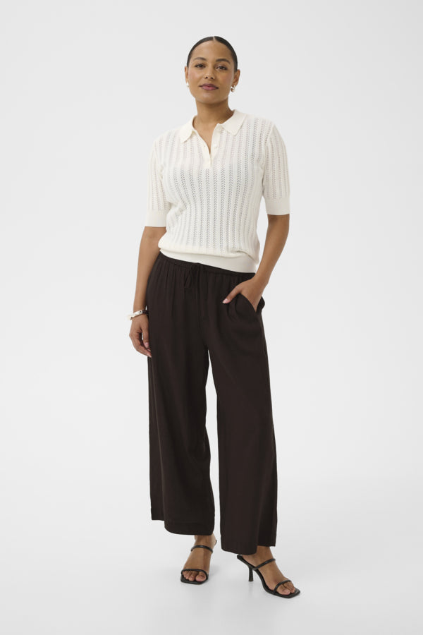 KAMilia Cropped Wide Pants Black Coffee