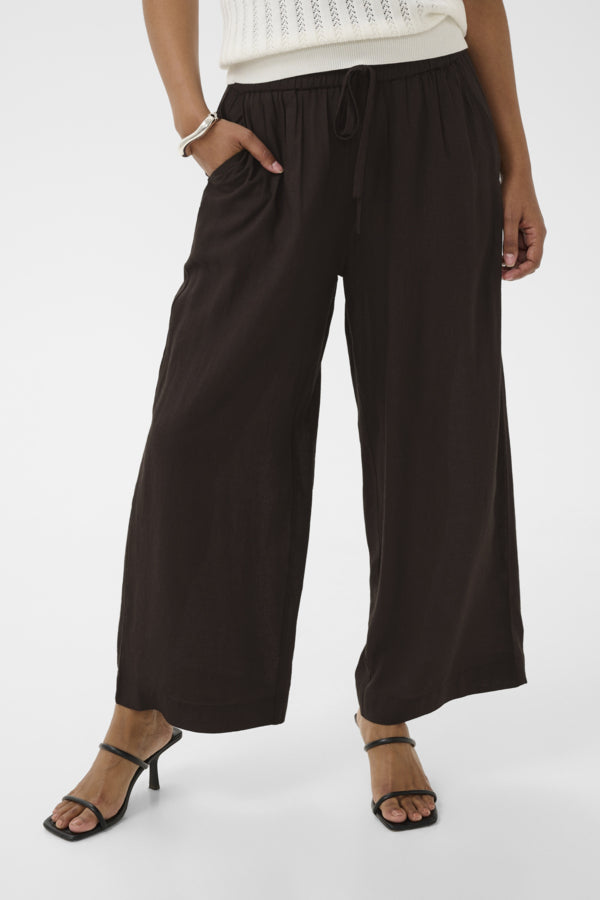 KAMilia Cropped Wide Pants Black Coffee