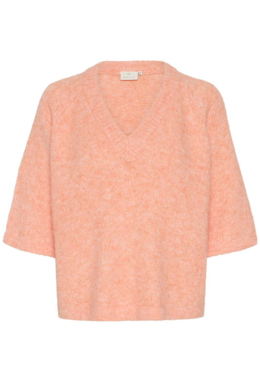 KAEmilie V-Neck Pullover Peach Chambray