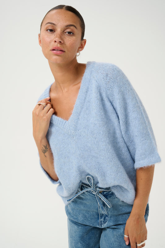 KAEmilie V-Neck Pullover Soft Chambray