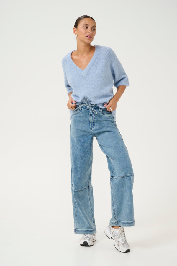 KAEmilie V-Neck Pullover Soft Chambray