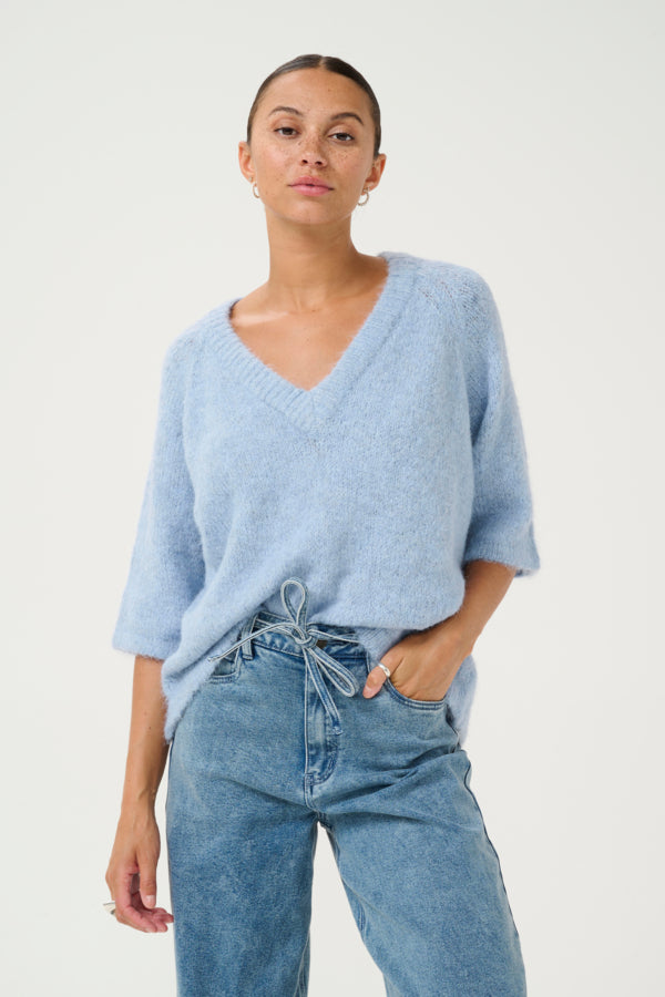 KAEmilie V-Neck Pullover Soft Chambray