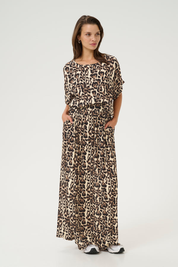 KAEdita Amber Skirt Naturel Leopard